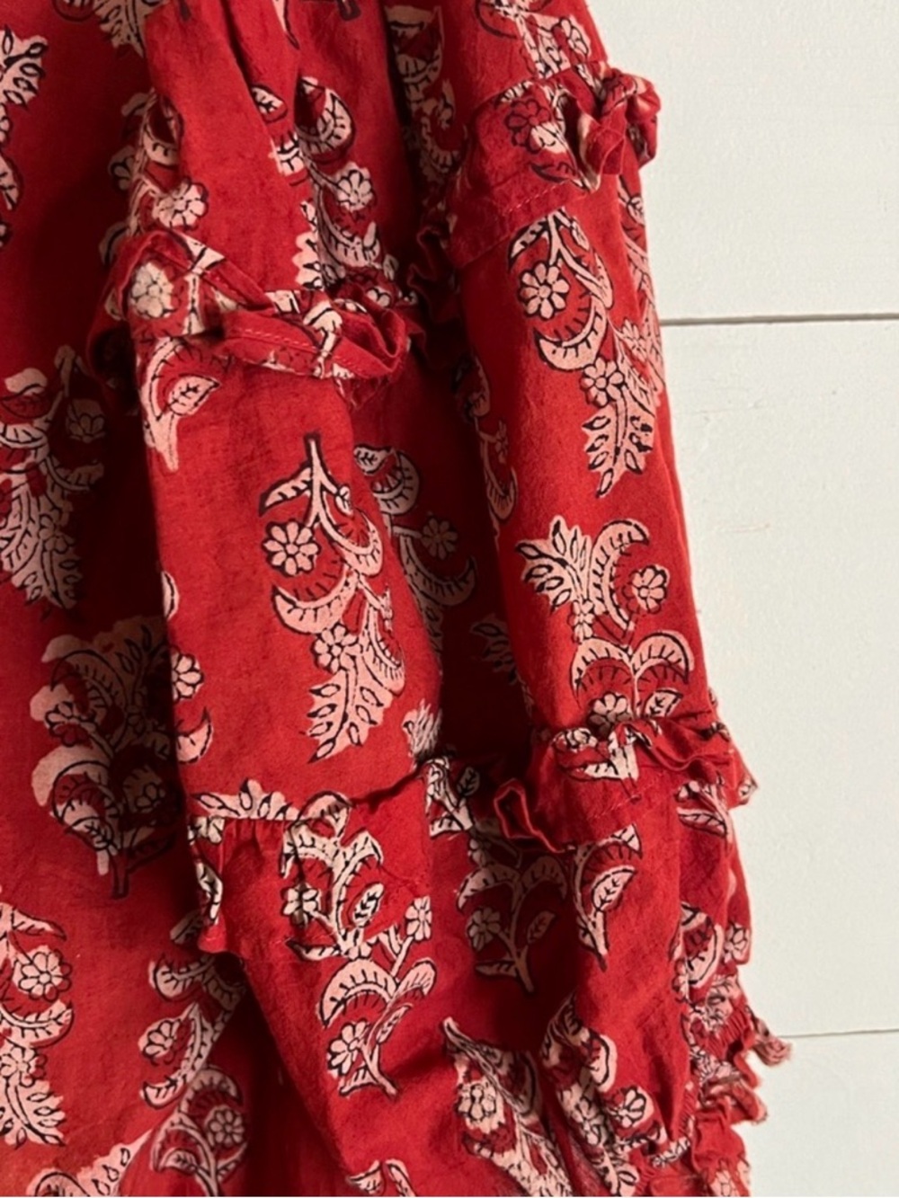Anna Cate Rose Puff Sleeve Dress in Rust - Picture 5 of 7